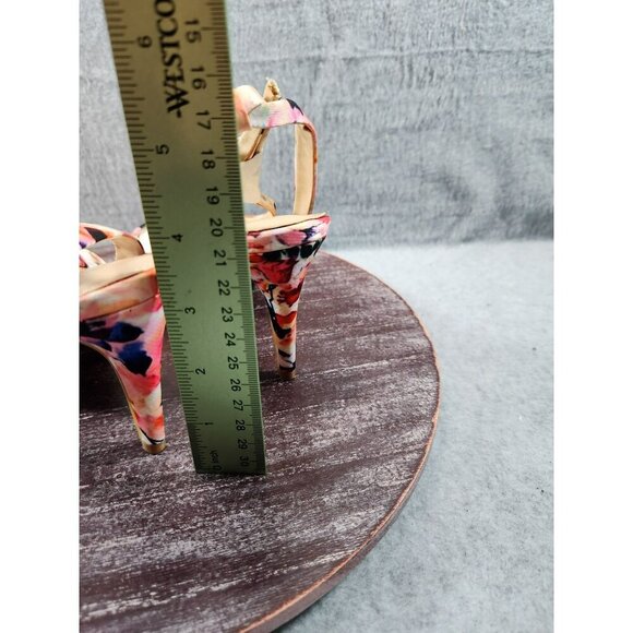 Rampage Ram-Winka Summer Floral Open-Toe High Heels With Ankle Strap W Size 7 Mu - Picture 7 of 11